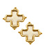 SUSAN SHAW Square Cross Studs