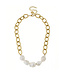 SUSAN SHAW Baroque Pearl Chain Necklace