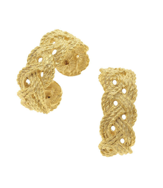 SUSAN SHAW Braided Hoops
