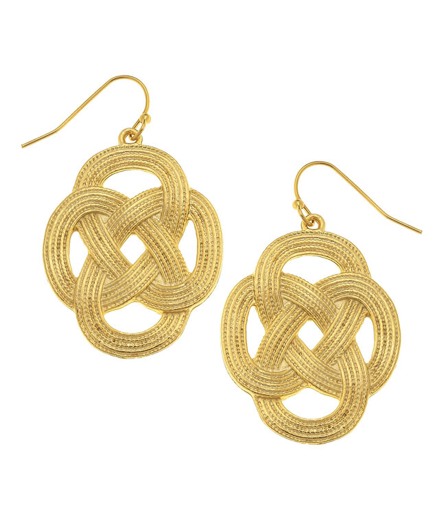 SUSAN SHAW Woven Loop Earrings