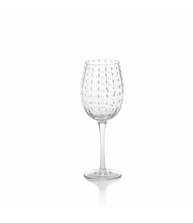 White Dots Wine Glass