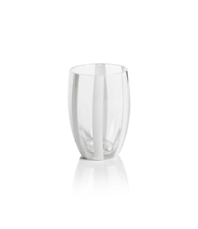 Portofino Stemless Glass With Stripes - Clear