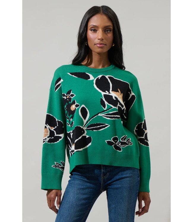 Floral sleeve sweater 2025