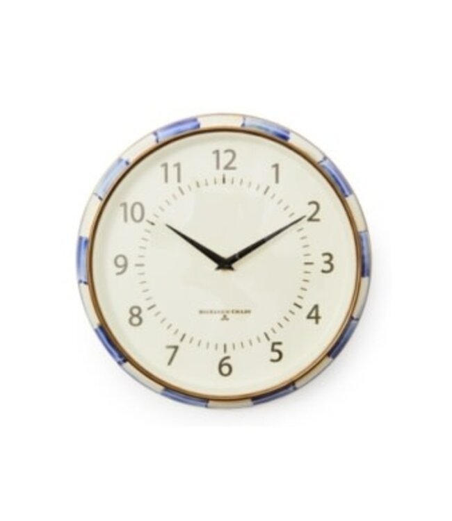 MACKENZIE CHILDS Check School Wall Clock