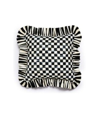 MACKENZIE CHILDS Courtly Check Ruffle Throw Pillow