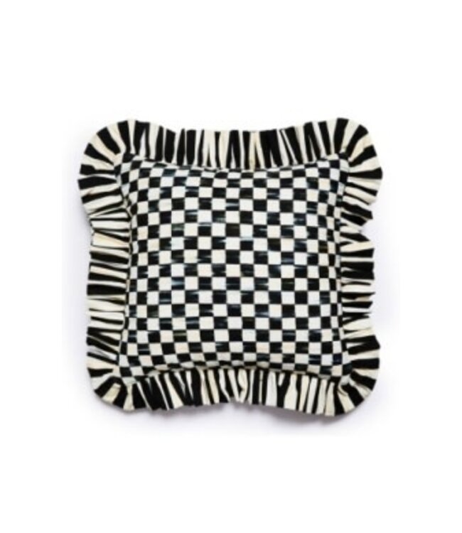MACKENZIE CHILDS Courtly Check Ruffle Throw Pillow