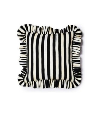 MACKENZIE CHILDS Courtly Stripe Ruffle Throw Pillow