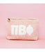 Sorority Teddy Letter Pouch Blush