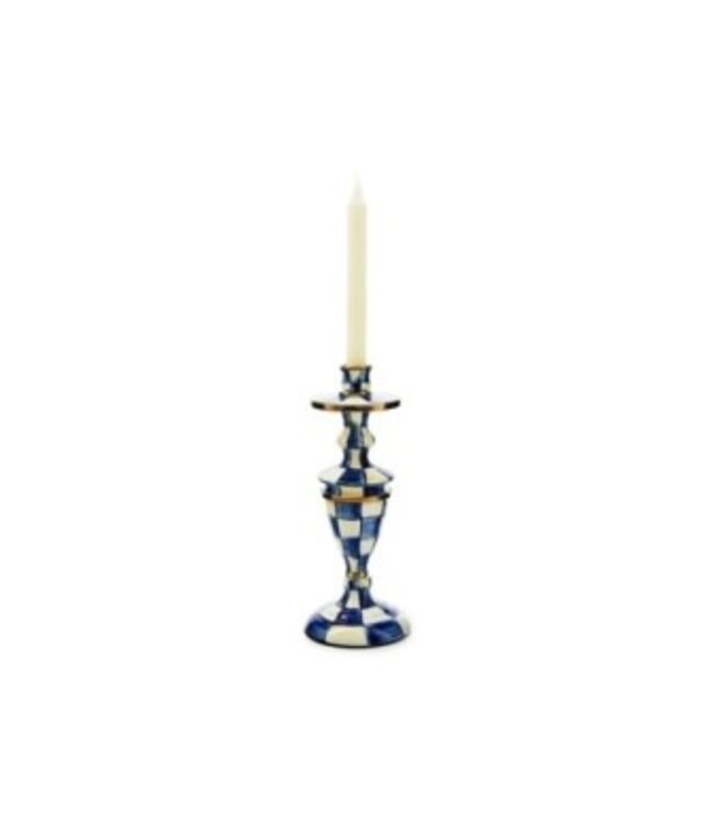 MACKENZIE CHILDS Royal Check Candlestick