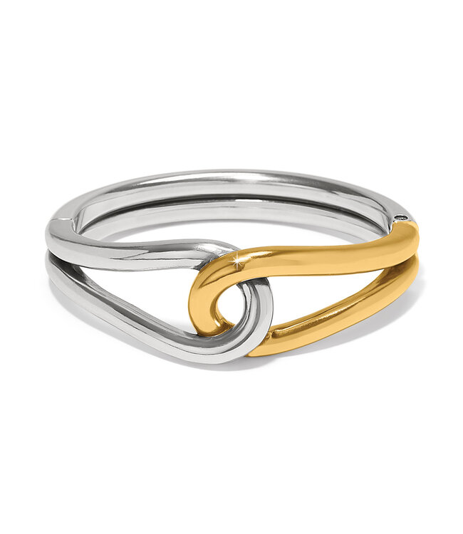BRIGHTON Interlok Curve Two Tone Hinge Bangle