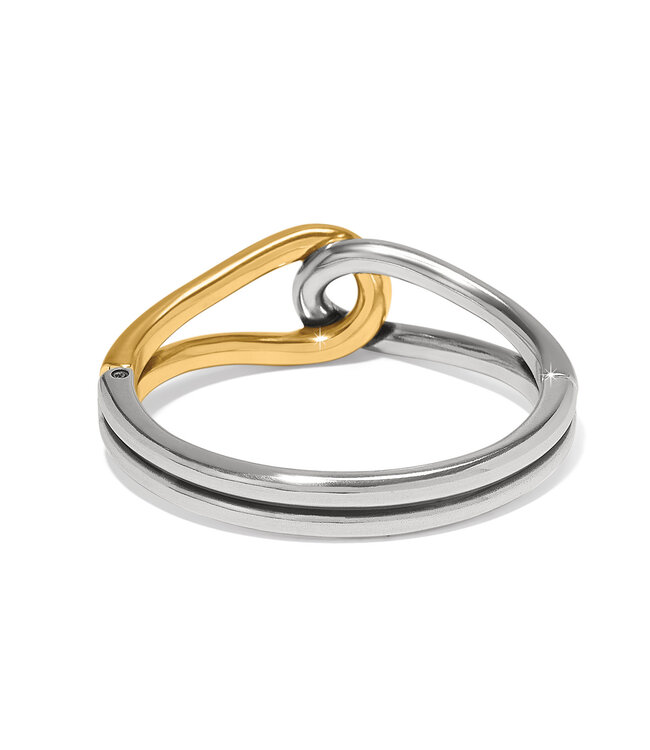 BRIGHTON Interlok Curve Two Tone Hinge Bangle