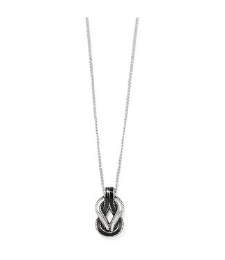 BRIGHTON Interlok Harmony Black Petite Necklace