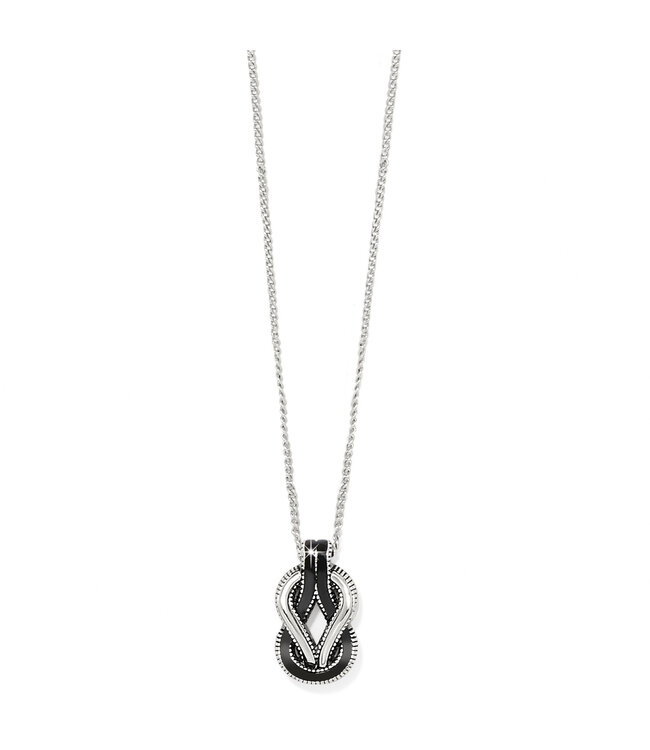 BRIGHTON Interlok Harmony Black Petite Necklace