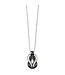 BRIGHTON Interlok Harmony Black Petite Necklace