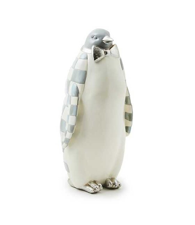 MACKENZIE CHILDS Sterling Check Penguin Figurine