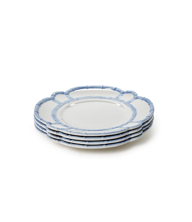 French Blue Bamboo Touch Dinner Plates - Sold Individually