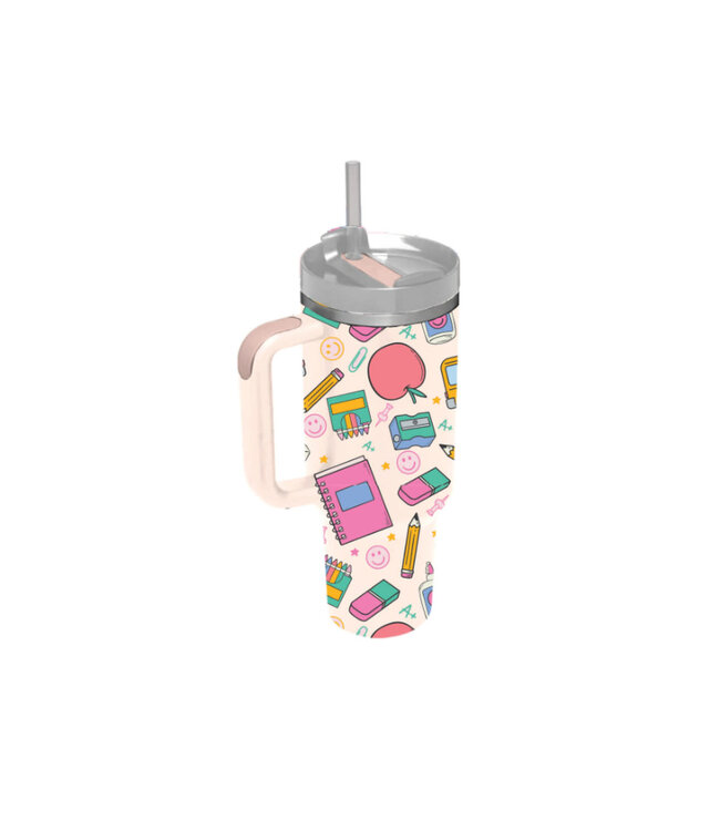 30 Oz. Tumbler With Straw and Handle