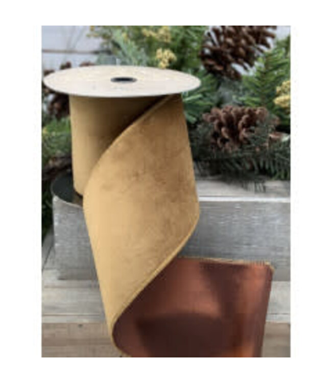 2.5” x 10yds Velvet Taffeta Back Ribbon