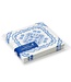 Blue Tile Block Print 3-Ply Paper Cocktail Napkin