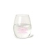 Pink Bow Stemless Wine Glass