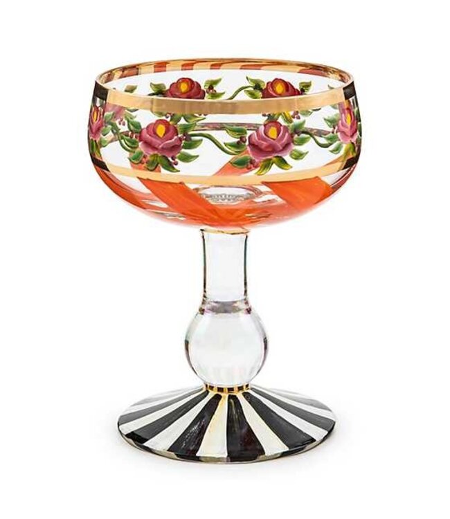 MACKENZIE CHILDS Maypole Coupe Glass