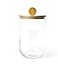 HAPPY EVERYTHING Happy Everything Wooden Lid Glass Jar