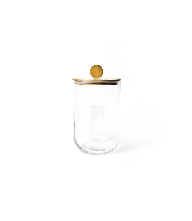 HAPPY EVERYTHING Happy Everything! Wooden Lid Glass Jar