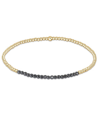 ENEWTON Blissful Pattern 2mm Bead Bracelet - Faceted Hematite