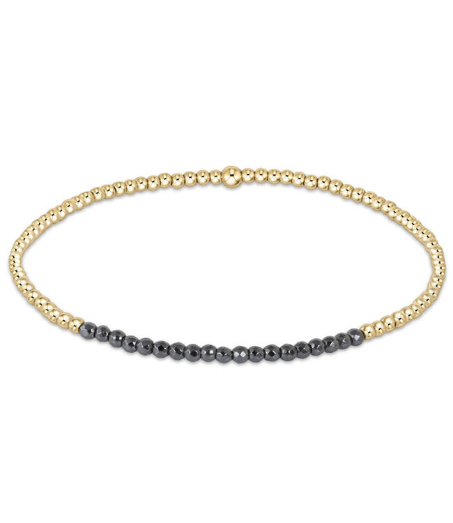 ENEWTON Blissful Pattern 2mm Bead Bracelet - Faceted Hematite