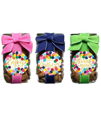 Confetti Dot Cookie Pint Jar - Sold Individually