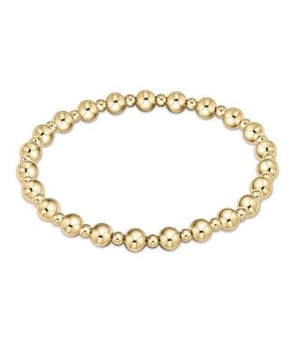 ENEWTON Classic Grateful Pattern 5mm Bead Bracelet - Gold