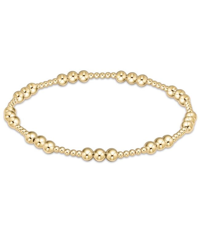 ENEWTON Classic Joy Pattern 4mm Bead Bracelet - Gold