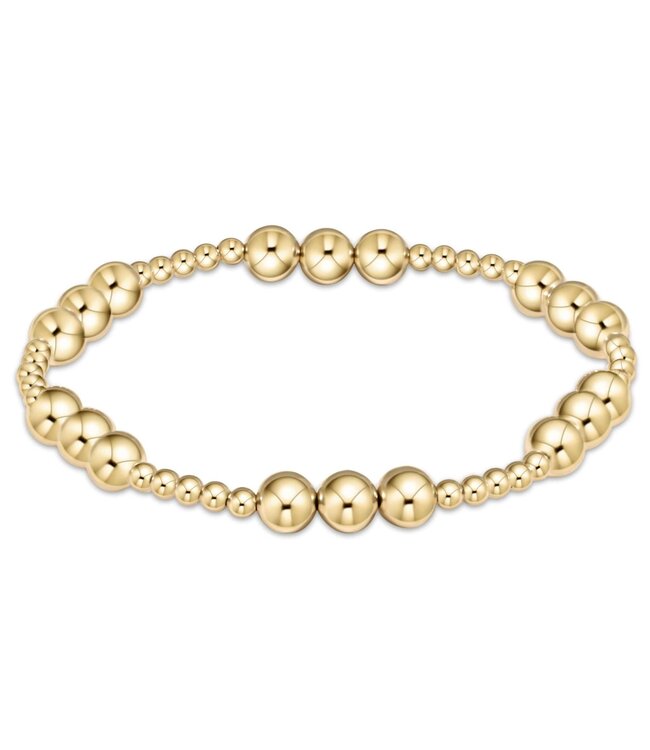 ENEWTON Classic Joy Pattern 6mm Bead Bracelet - Gold
