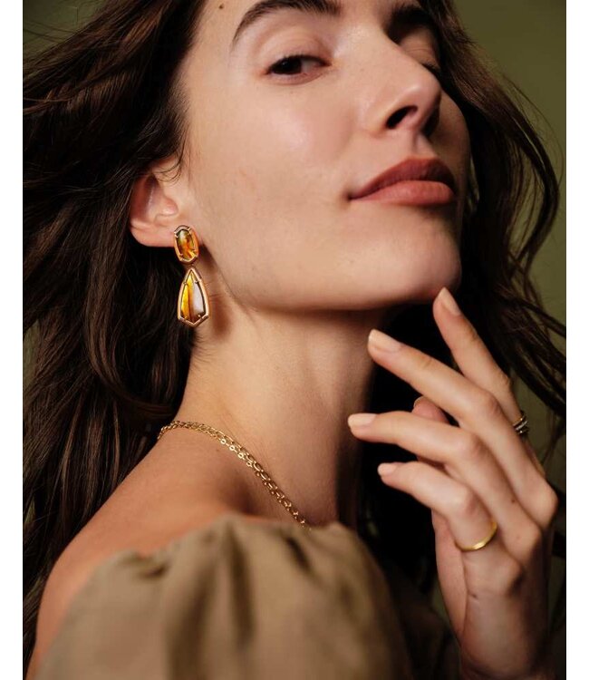 KENDRA SCOTT Camry Enamel Frame Statement Earrings