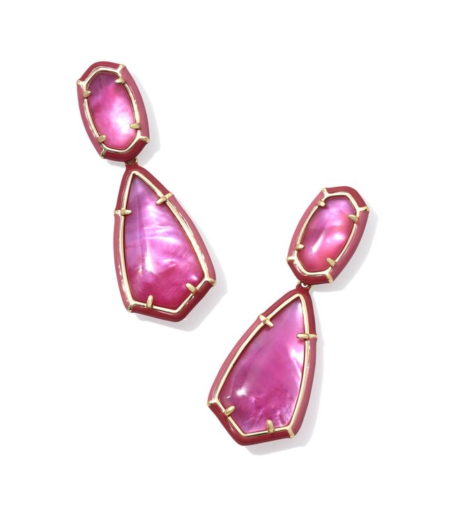 KENDRA SCOTT Camry Enamel Frame Statement Earrings