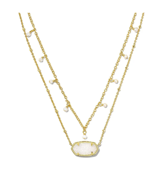 KENDRA SCOTT Elisa Pearl Multi Strand Gold Necklace