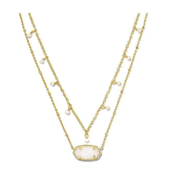 KENDRA SCOTT Elisa Pearl Multi Strand Gold Necklace