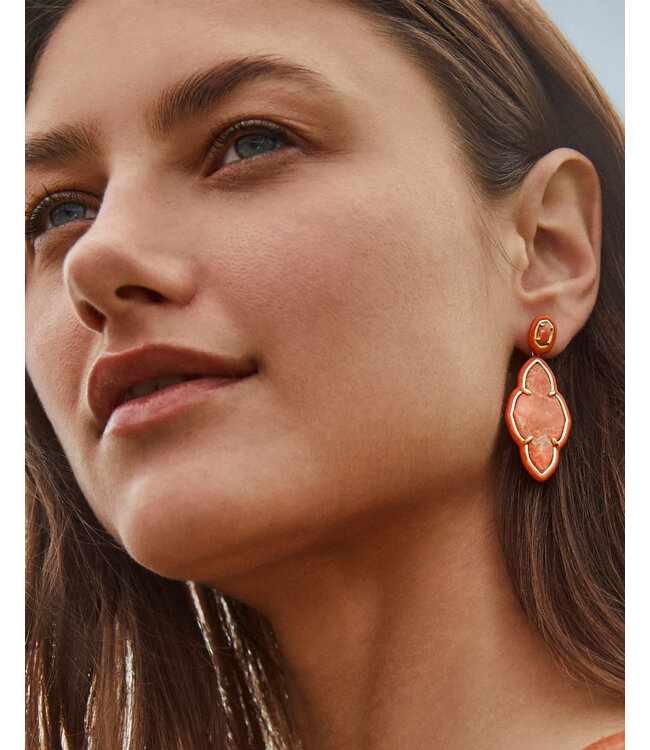 KENDRA SCOTT Abbie Enamel Frame Statement Earrings