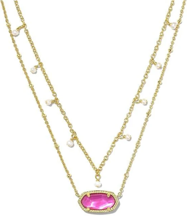 KENDRA SCOTT Elisa Pearl Multi Strand Gold Necklace