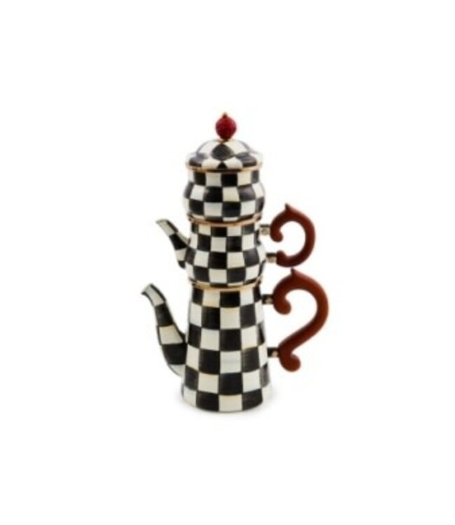 MACKENZIE CHILDS Check Stackable Coffee Set
