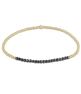ENEWTON Gold Bliss 2mm Bead Bracelet - Faceted Hematite