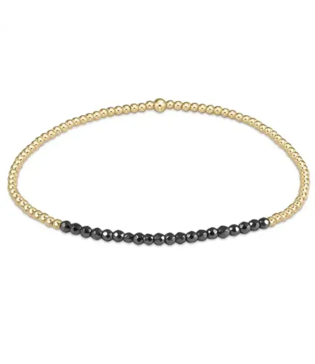 ENEWTON Gold Bliss 2mm Bead Bracelet - Faceted Hematite