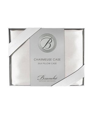 Charmeuse Case Silk Pillow Slip King - White