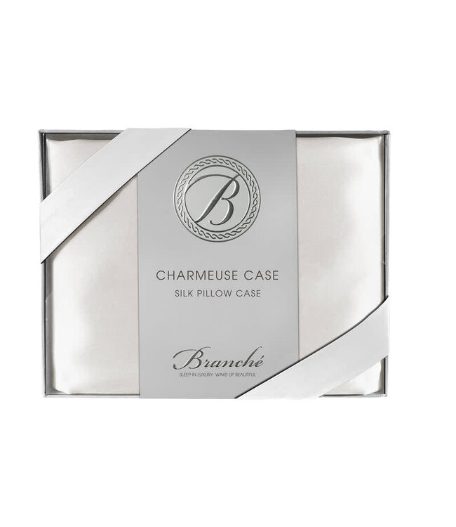 Charmeuse Case Silk Pillow Slip King - White