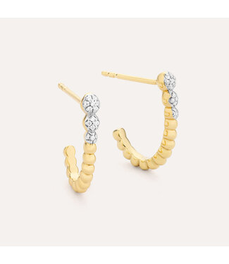 ELLA STEIN Beaded Connection Huggie Earrings