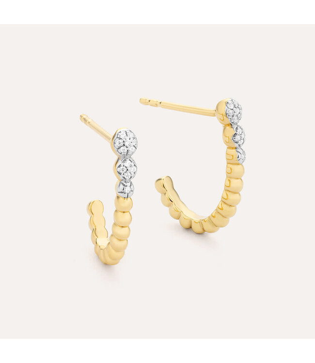 ELLA STEIN Beaded Connection Huggie Earrings