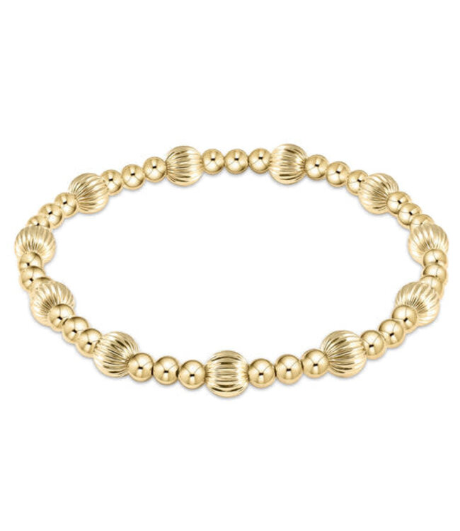 ENEWTON Dignity Sincerity Pattern 6mm Bead Bracelet - Gold