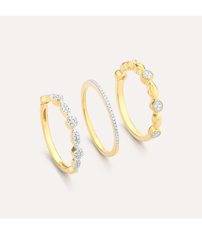 ELLA STEIN Shiny Three Stackable Ring