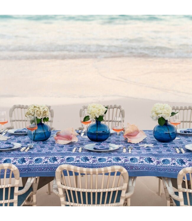 POMEGRANATE Bohemian Floral Purple & Blue Tablecloth