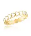 White Heart Infinity Gold Layers Ring